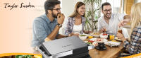 Taylor Swoden Aroma - Grill Eléctrico Multifunción 2000W, Sandwichera y Panini Maker, Apertura 180°, Pantalla LED, Placas Dobles Extraíbles con Control Inteligente de Temperatura - details 0