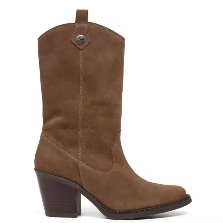 Lois 74396 Botas cowboy para mujer marrones en piel con cremallera 74396-043 - 1