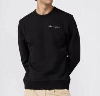 Champion Sudadera de hombre ligera de cuello redondo con logo bordado en color negro | 221793 KK001 - details 1