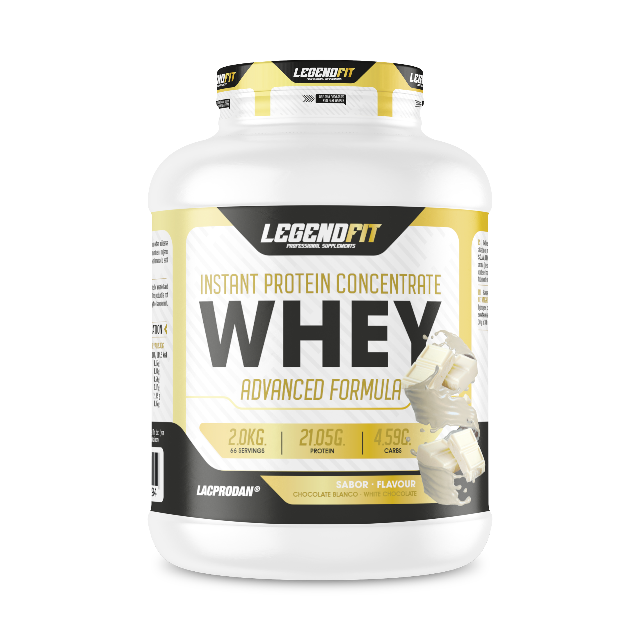 Proteína Whey Legend Fit 2KG / Diferentes Sabores Bombón, ChocoKit, Chocolate Blanco, Fresa y Plátano, Helado de Vainilla / Provip Malaga