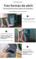 Cenicero Eléctrico Sensor Automático 16L Lanzador De Basura Sin Contacto Para Cocina Y Baño Caja De Basura Impermeable Con Tapa Para El Hogar - details 3