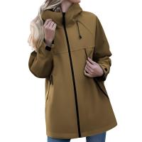 Chaqueta De Ventisca Para Mujer Casual Con Cierre De Cremallera Y Gorro Impermeable Y Resistente Al Viento Para Escalada Montañesa - details 15