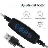 Lámpara De Escritorio RGB LED Blanco Luz Nocturna USB Dimmer Espiral Serpiente Lectura Luz De Escritorio Decoración Dormitorio Botón De Encendido Y Apagado - details 5