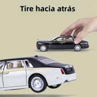 Modelo De Coche Rolls Royce Phantom a Escala 1:32 Metal Con Luz Y Sonido Puertas Abiertas Función De Retroceso Regalo Para Niños - details 9