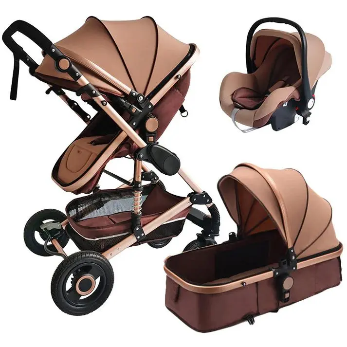 Carrito de bebé Multifuncional 3 en 1 I-Size B.Active X-Go Caqui Oro - 1