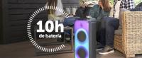 Vieta Pro Party 110 | Altavoz Potente Bluetooth de 150W con Auracast, 10h de autonomía, USB, Micrófono inalámbrico, Función TWS,2x Woofer de 6" y Tweeter, Leds RGB con Luces Flash. - details 1