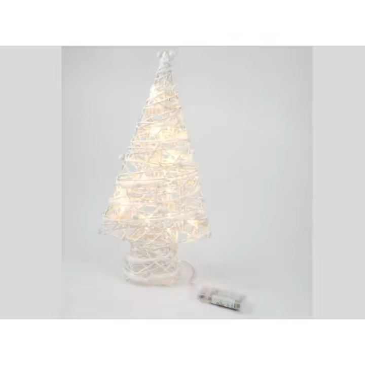 Gerimport Pino Mimbre Blanco 40 Cm 10 LED - Decorativo - 1