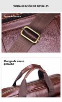 Bolso De Negocios Para Hombre SCHLATUM De Cuero Genuino Gran Capacidad Con Portátil Bolsa De Mano Para Oficina Y Viajes - details 8