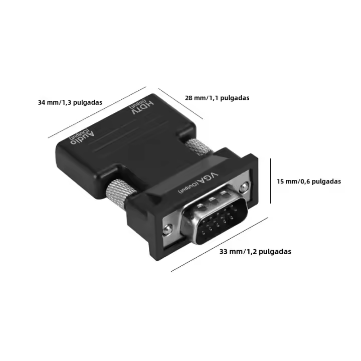 HDTV a VGA Con Audio 1080P Convertidor Hasta VGA Macho a Hasta VGA Hembra Para Proyector Monitor De Computadora Conectores De Audio 3.5mm - 1