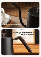 Hervidor Eléctrico 800ml Con Cuello De Ganso Y Control De Temperatura Para Café Manual 1000W Calentamiento Rápido 110V/220V Teapot Inteligente - details 18