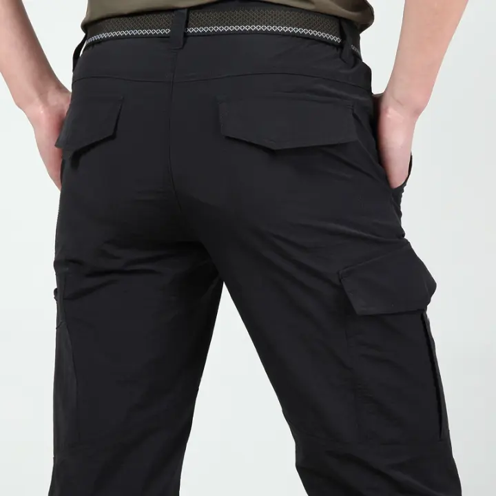Pantalones Tácticos Impermeables Para Hombres Múltiples Bolsillos Cargo Resistentes Al Desgaste Ropa De Trabajo Al Aire Libre Para Senderismo - 1