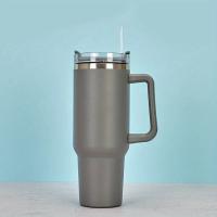 Taza De Viaje Inmunda De 40oz Con Estampado De Leopardo Y Palanca De Acero Inoxidable Reutilizable Para Deportes Al Aire Libre Y Camping - details 5