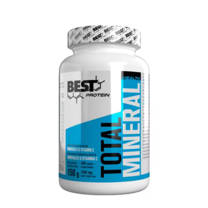 Best protein Total Mineral - 100 tabls. Complemento Mineral con Calcio, Magnesio, Zinc, Hierro y Potasio - 1