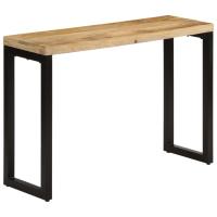 vidaXL Mesa consola y hierro 110x35x76 cm en material madera maciza de mango/Madera maciza de mango rugosa/madera maciza reciclada | estructura resistente ideal para salón dormitorio o estudio - details 1