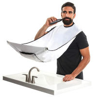 1pc Apron De Barba Para Hombres Capa De Corte De Pelo Con Espejo De Sución Creativo Para Salón De Peluquería Y Hogar - details 0