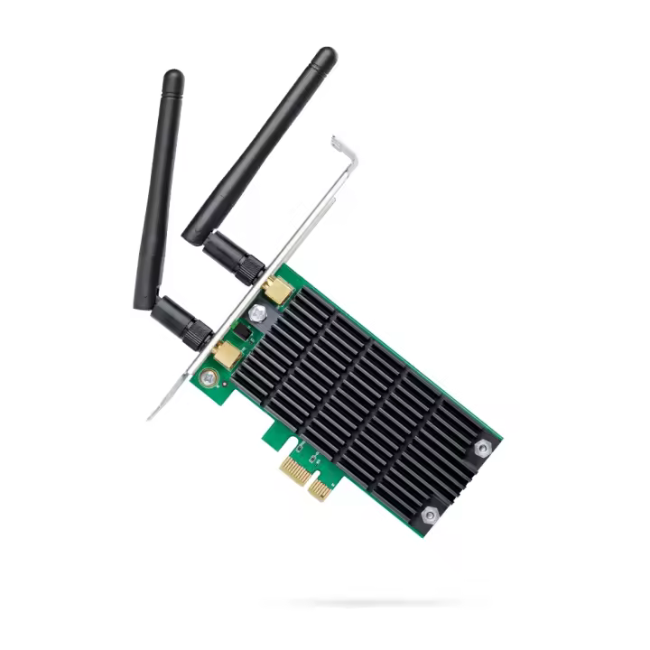 TP-LINK Archer T4E, Tarjeta WiFi PC, Adaptador PCI, WiFi Banda Dual AC1200, Hasta 300 Mpbs WiFi, Antena WiFi, Para PC, 2.4GHz/5GHz, Windows, Tarjeta de red - 1
