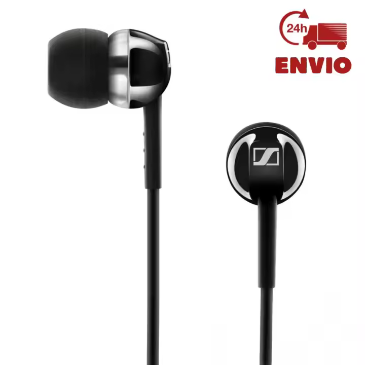 Auriculares Sennheiser CX 100 In-Ear Color Negro | Sonido Estéreo de Alta Fidelidad, Graves Potentes, Aislamiento de Ruido, Diseño Ultraligero y Compacto | Jack 3,5 mm | Compatibles con Android, iPhone, PC y Tablet - 1