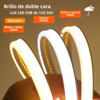 Tira De Luz LED COB Doble Lado Impermeable Flexible 12V 24V 320LEDs Alta Densidad Iluminación Lineal 0.5-20M Para Decoración De Interiores - details 0
