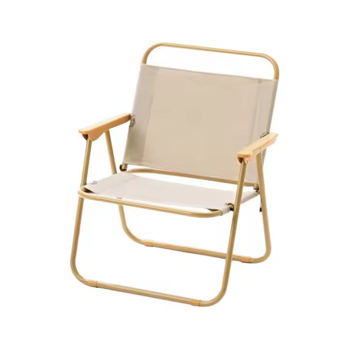 Silla de Playa Plegable con Reposabrazos ,SILLA CAMPING, Estructura de Acero Resistente,Asiento de Lona Impermeable,Estampado a Rayas ,Ideal para Playa o Camping ,Pesca, Estructura de Acero - 1