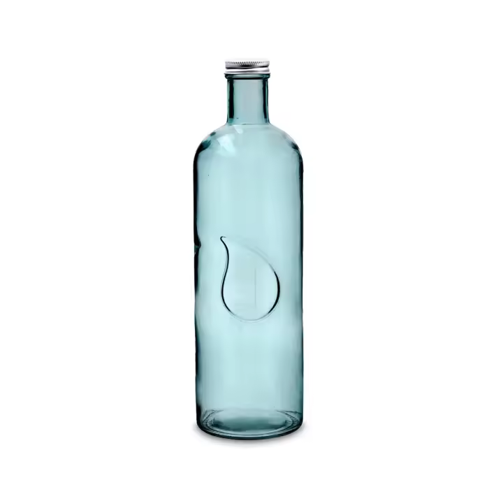 QUID DUNA Botella Mesa Vidrio Con Tapón 1,6L Azul - 1