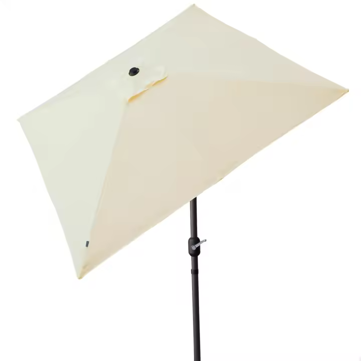 Aktive - Sombrilla balcón 300x200 cm o 270x270 cm, sombrilla rectangular, tejido poliéster reforzado 160 gr con protección UV50, estructura aluminio, 6 varillas, mástil Ø38 mm, sistema manivela, resistente, ventilación superior, parasol terraza - 1