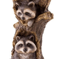 Bañera De Pájaros De Resina Raccoon Estilo Antiguo Para Jardín Animal Escultura Ornamento Para Casa Y Jardín Material Poliresina - details 4