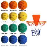 Bola De Baloncesto Silenciosa De Esponja 24cm Tamaño 3/5/7 Juguete Deportivo Para Interior Bola Suave De Aire Para Juegos Y Deportes - details 6