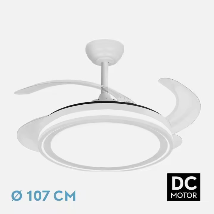 Ventilador Dc Bandido 59w Blanco 4aspas - 1