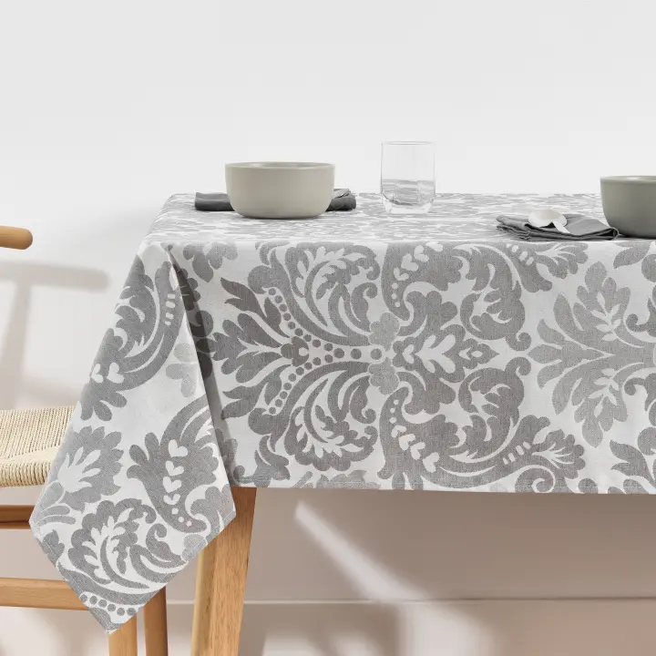 Mantel Antimanchas Jacquard BL Belum - Resistente al agua - Ideal para mesas cuadradas, rectangulares u ovaladas - Algodón orgánico - Fabricado en España - Fácil de lavar - Tejido jacquard - 1