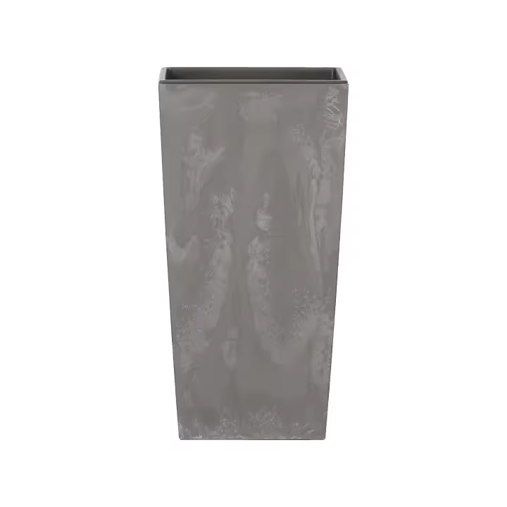 Prosperplast Maceta URBI SQUARE BETON EFFECT 7,2L con Depósito y Dimensiones 170x170x325 en Color Hormigón para Decoración en Interiores y Exteriores - 1