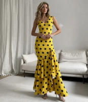 Vestido de Flamenca Licra Negro Lunares Blancos XS - details 0