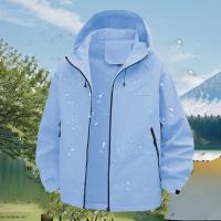 Chaqueta De Cierre Para Mujer Casual Con Capucha Color Sólido Transpirable Impermeable Y Antigolpes Para Camping Y Escalada Al Aire Libre - details 54