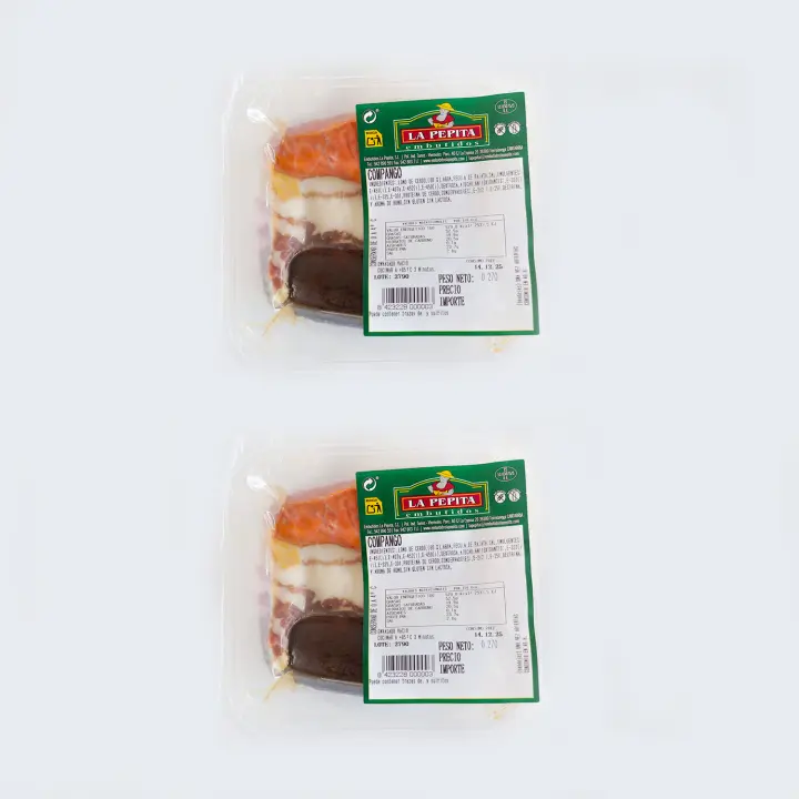 Compango Tradicional para Fabada o Cocido – 300 g (3 Porciones: Bacon, Chorizo y Morcilla de Año) | Receta Asturiana | Envasado al Vacío | Hecho en España | EMBUTIDOS LA PEPITA - 1
