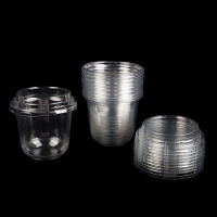 10Pcs Copas De Mousse Desechables De 10Oz Con Tapa Cajas De Plástico Transparentes Para Helado Postre Picnic Jalea Yogur - details 10