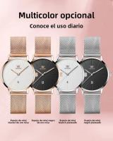 Reloj De Moda Elegante Para Mujer OLEVS De Acero Inoxidable Resistente Al Agua Cuarzo Reloj De Pulsera Simple Y Elegante - details 16