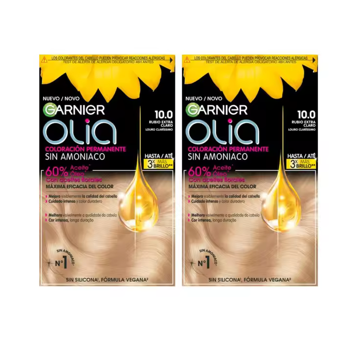 GARNIER | Duplo Olia coloración permanente sin amoniaco con aceites florales y una máxima eficacia del color *En la crema colorante - 1