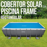 INTEX - Cobertor solar piscina rectangular, 549x274 cm, reduce la evaporación del agua, conserva la temperatura, con orificios de drenaje - details 1