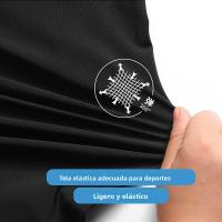Shorts De Verano Para Hombre Quick Dry Fitness Running Deportivos Pantalones Cortos Casual Clásicos Con Bolsillos Cintura Media Talla M a XXXL Colores Negro Gris Oscuro Azul Oscuro - details 5