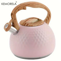 KEMORELA Kettle De Acero Inoxidable 3L Con Manija De Madera Resistente Al Calor Con Sonido De Golpe Calefacción Para Cocina Inducción Y Gas - details 4