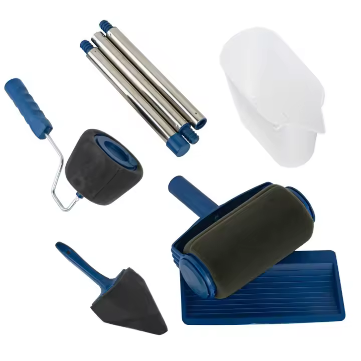Rodillo de pintura anti-goteo con tanque recargable y mango extensible - 1