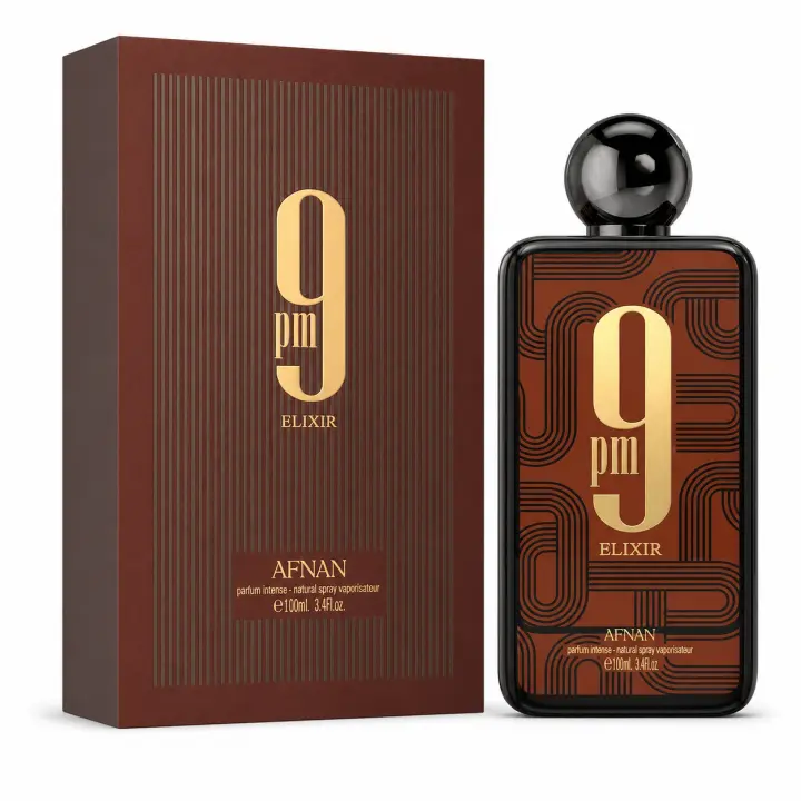 9 PM Elixir - Afnan - EDP 100ml. - Perfume Dulce, Gourmand. - Especiado Amaderado - Original - 1