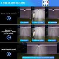 Lámpara Solar Exterior Con Sensor De Movimiento Y Control Remoto 118LED Luz De Pared Para Jardín Y Calle Decoración De Emergencia IP65 - details 7