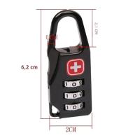 Cerradura De Seguridad Mini Aleación Para Equipaje Viaje Exterior Cerradura De Combustión Para Manillar De Bolsos Y Mochilas Anti-Robo Con Código De Combustión - details 4