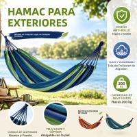 Silla De Hamaca Doble De Tela Para Exteriores Anti-Rollo Para Jardín Camping Habitación Uso En La Selva Descanso Para Adultos - details 2