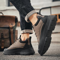 Zapatos De Trabajo Casual Invierno Para Hombre Botas De Cuero Con Pelo Cómodas Antideslizantes Altas Transpirables Con Plush - details 13