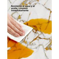 Pegatinas De Pared Autoadhesivas De Aluminio Imitación De Azulejo Para Cocina Y Baño Decoración Antihumedad Patrón De Marmol PVC - details 3