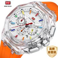 Reloj De Pulsera Para Hombre MINI FOCUS Ultra-ligero Con Caja Octagonal Transparente Multifuncional Resistente Al Agua Y Al Shock Estilo Deportivo - details 0