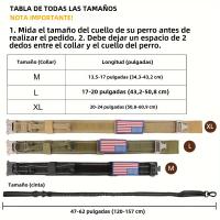 Juego De Collar Y Correa Táctico Para Perros Medianos a Grandes Cierre De Metal Ajustable Resistente Para Todas Las Estaciones - details 2