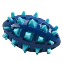 Juguete De Masticar Para Perros Grande Y Mediano Bola De Rugby De Goma Suave Resistente a Mordeduras Y Adecuado Para Juego De Sonidos - details 2