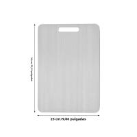 Tabla De Corte De Acero Inoxidable De Grado Alimenticio Doble Cara Rectangular Bloque De Picar Frutas Y Carne Soporte Ecológico - details 11